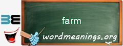 WordMeaning blackboard for farm